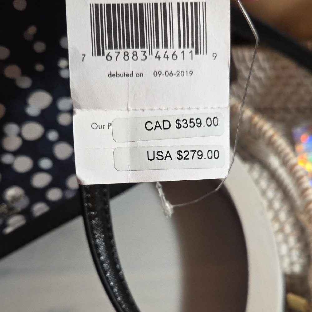 New Kate Spade Black and White Speckled Crossbody With Dust Bag - Picture 2 of 6